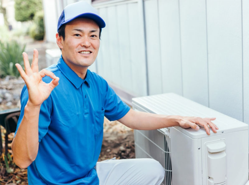 流れ:エアコン工事